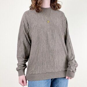 Vintage Tosani 3D Knit Cotton Sweater Woven Oversized Slouchy Grandpa Fisherman